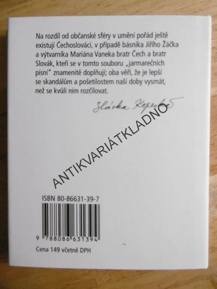 JARMAREČNÍ PÍSNĚ ČESKOTUZEMSKÉ, JIŘÍ ŽÁČEK, MARIÁN VANEK, **an