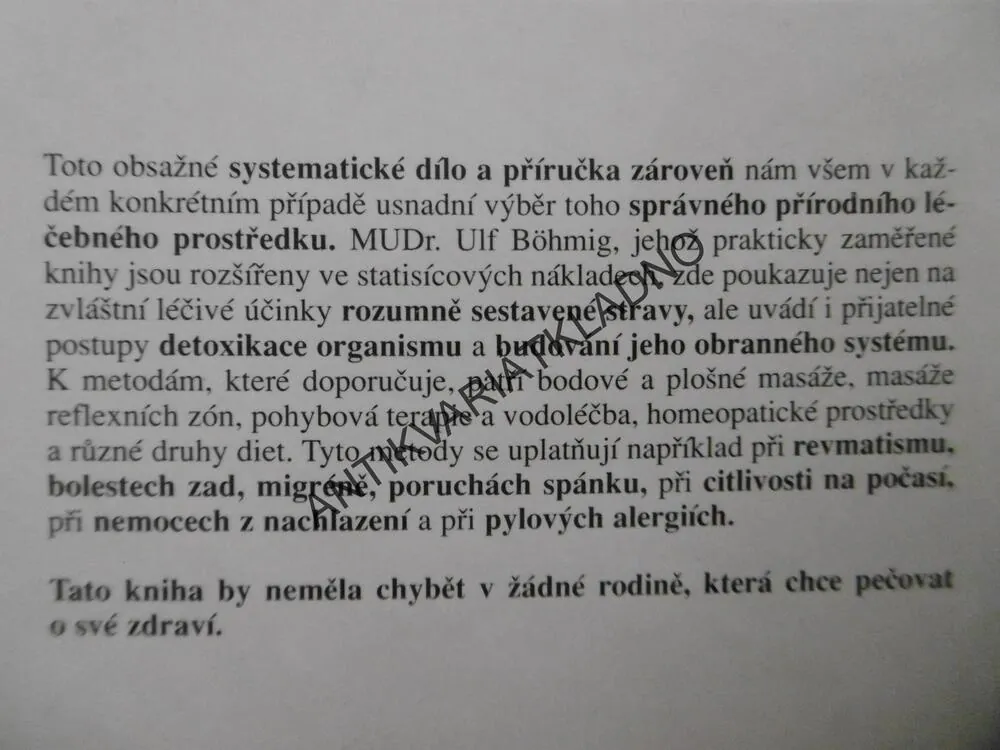 PŘÍRODNÍ LÉČITELSTVÍ V DOMÁCÍ PRAXI, ULF BÖHMIG, POMOZ SI SÁM, ZDRAVÍ BEZ LÉKŮ, **an