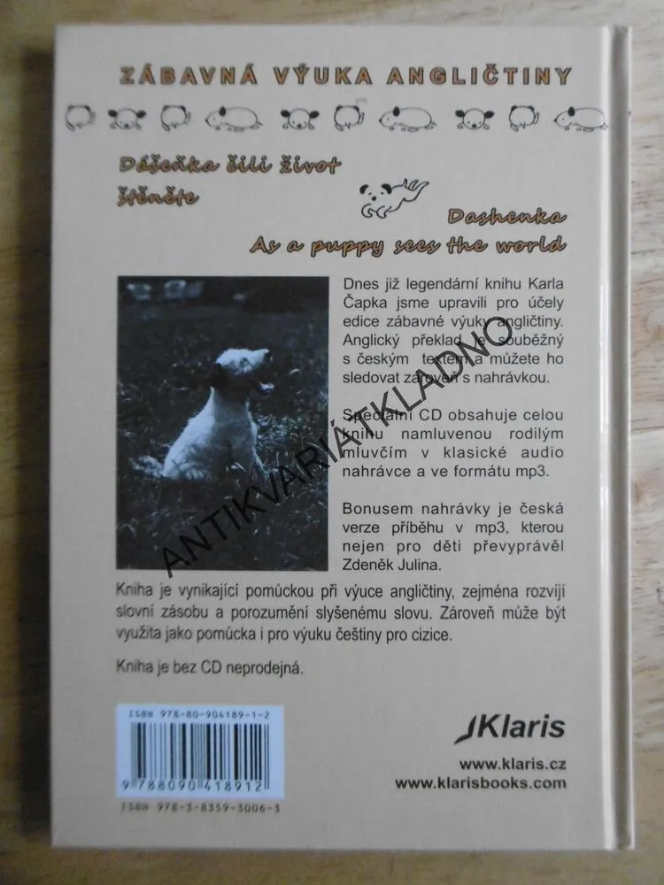 DÁŠENKA ČILI ŽIVOT ŠTĚNĚTE, KAREL ČAPEK, VÝUKA ANGLIČTINY, BEZ CD, **an