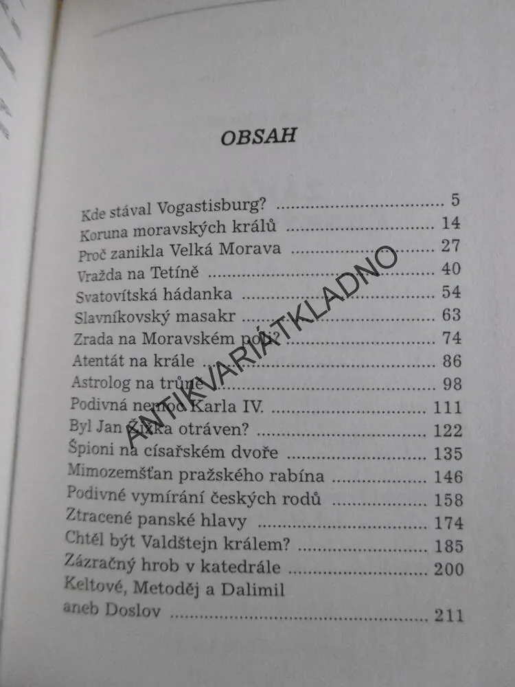 ZÁHADY ČESKÝCH DĚJIN, JAN BAUER, **an