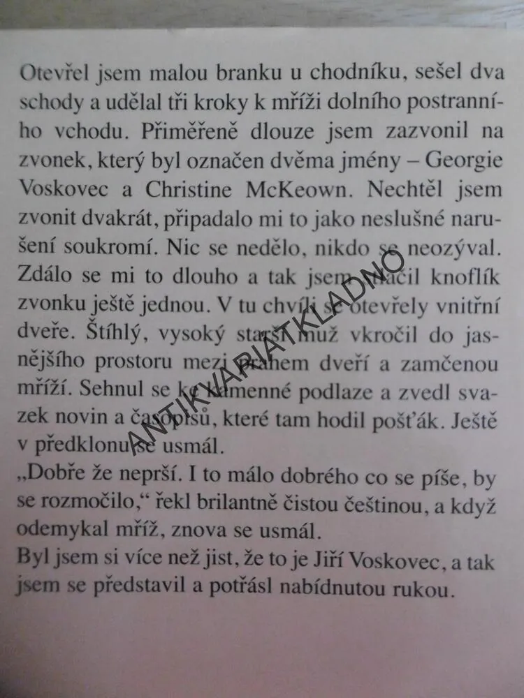 JEDNOU JSI DOLE, JEDNOU NAHOŘE, S JIŘÍM VOSKOVCEM V NEW YORKU, FRANTA NEDVĚD, **an