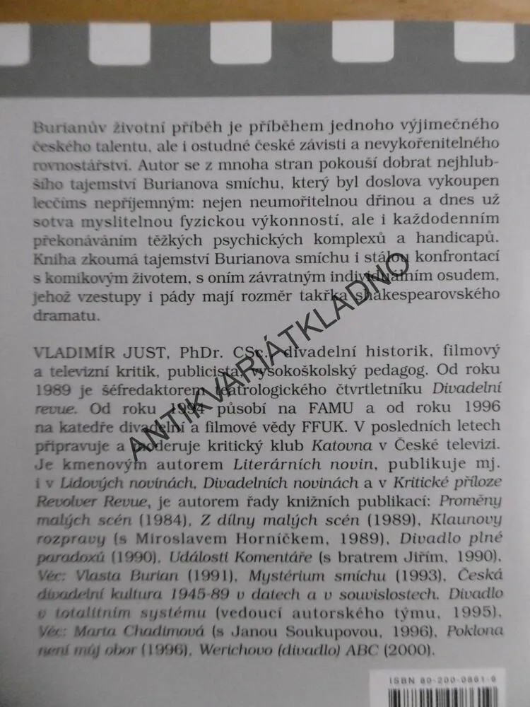 VLASTA BURIAN, MYSTÉRIUM SMÍCHU, VLADIMÍR JUST, **an