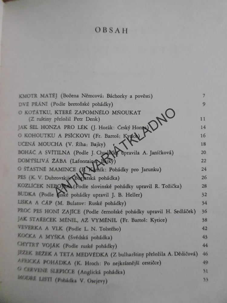 POHÁDKY PRO NEJMENŠÍ, ANNA JANÍČKOVÁ, 1950