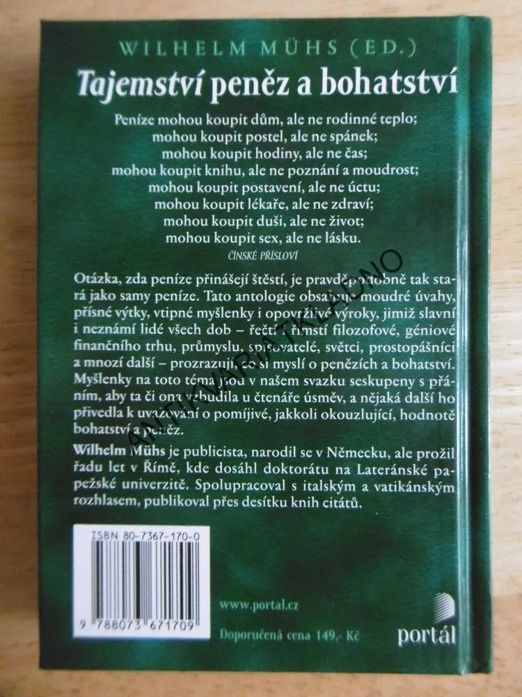 TAJEMSTVÍ PENĚZ A BOHATSTVÍ, WILHELM MÜHS, **an