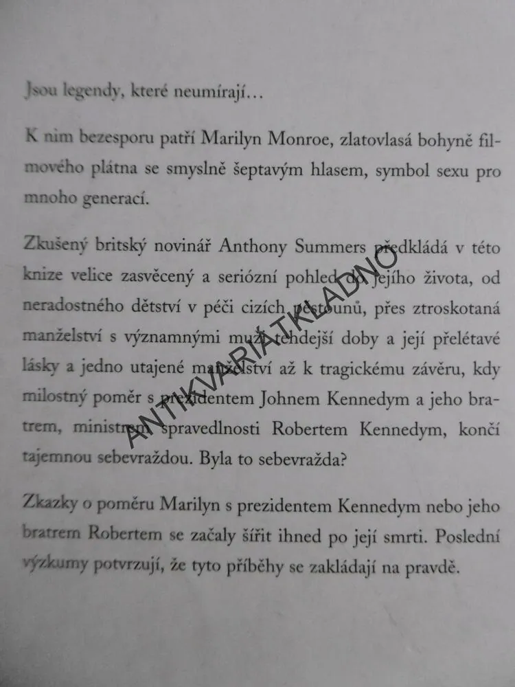 BOHYNĚ, TAJNÉ ŽIVOTY MARILYN MONROE, ANTHONY SUMMERS, **an