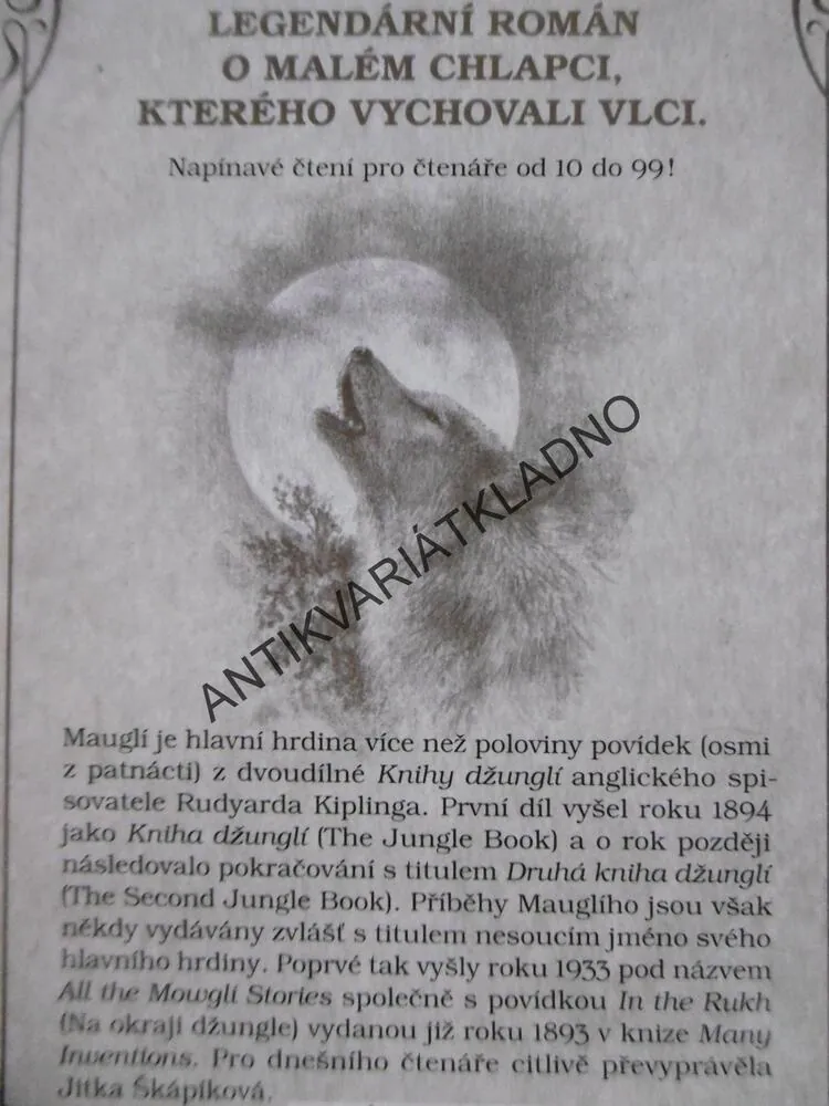 MAUGLÍ, RUDYARD KIPLING, PETR MINKA, **an