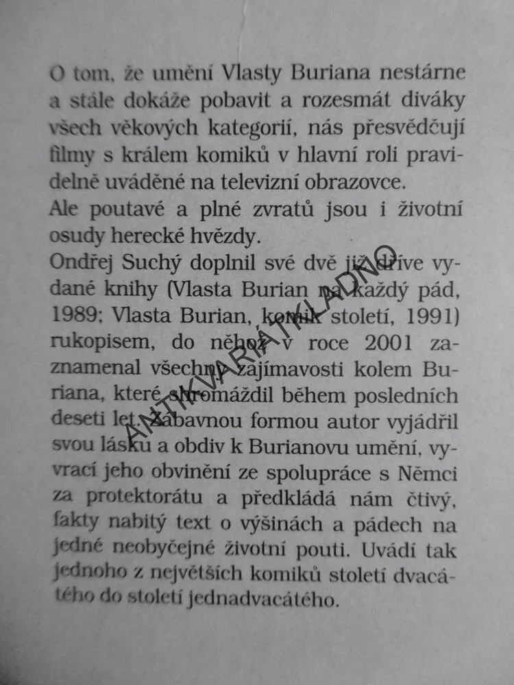 VLASTA BURIAN NA CESTĚ DO 21. STOLETÍ, ONDŘEJ SUCHÝ, **an