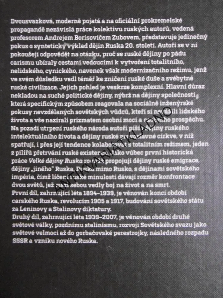 DĚJINY RUSKA 20.STOLETÍ, 2., ANDREJ ZUBOV, 1939-2007, **an