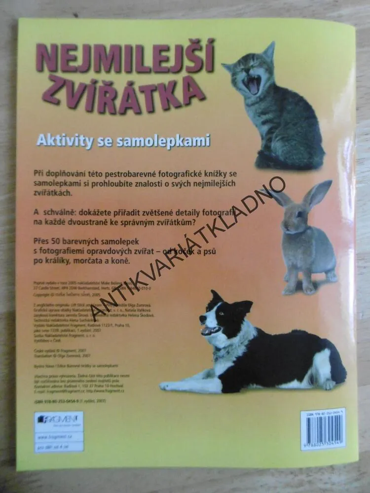 NEJMILEJŠÍ ZVÍŘÁTKA, AKTIVITY SE SAMOLEPKAMI, **an