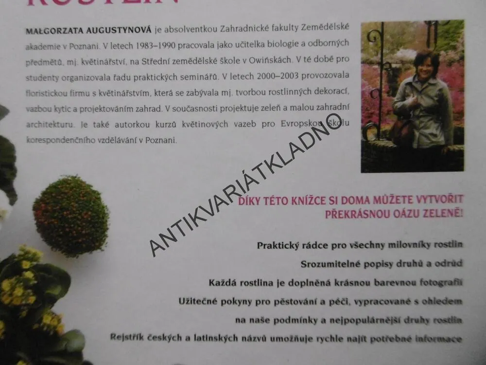 VELKÁ KNIHA POKOJOVÝCH ROSTLIN, MALGORZATA AUGUSTYNOVÁ, **an