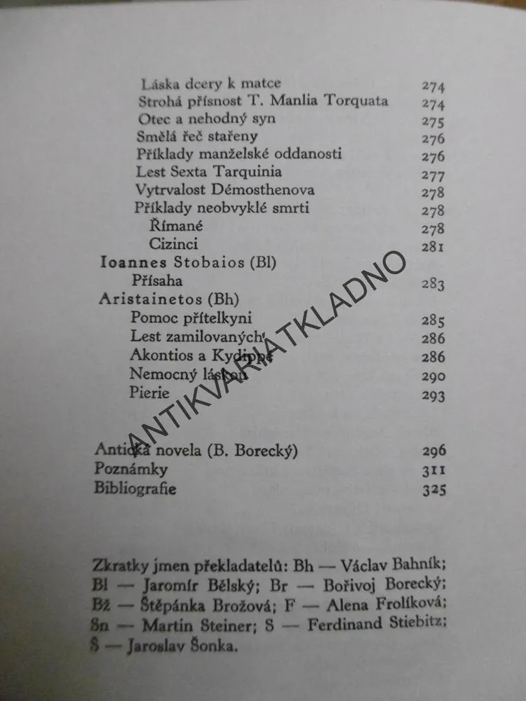 ANTICKÁ PRÓZA, BÁJE A POVÍDKY, **an