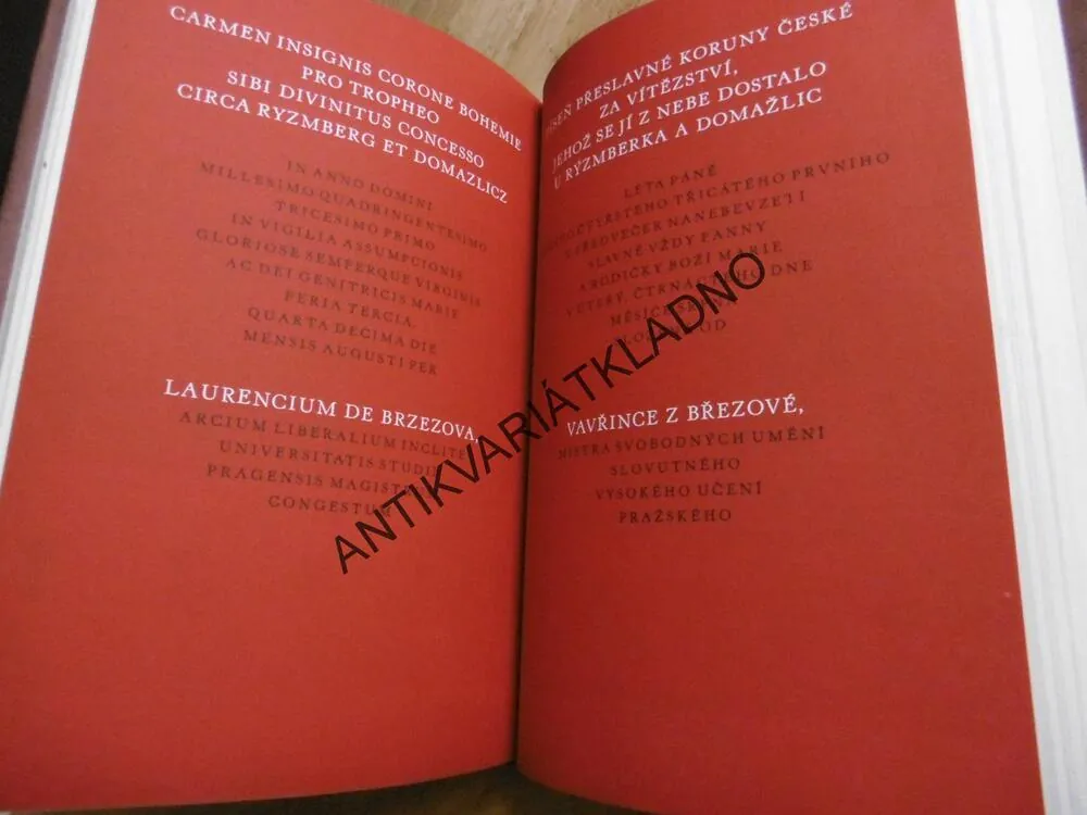 HUSITSKÁ KRONIKA, PÍSEŇ O VÍTĚZSTVÍ U DOMAŽLICE,VAVŘINEC Z BŘEZOVÉ, **an