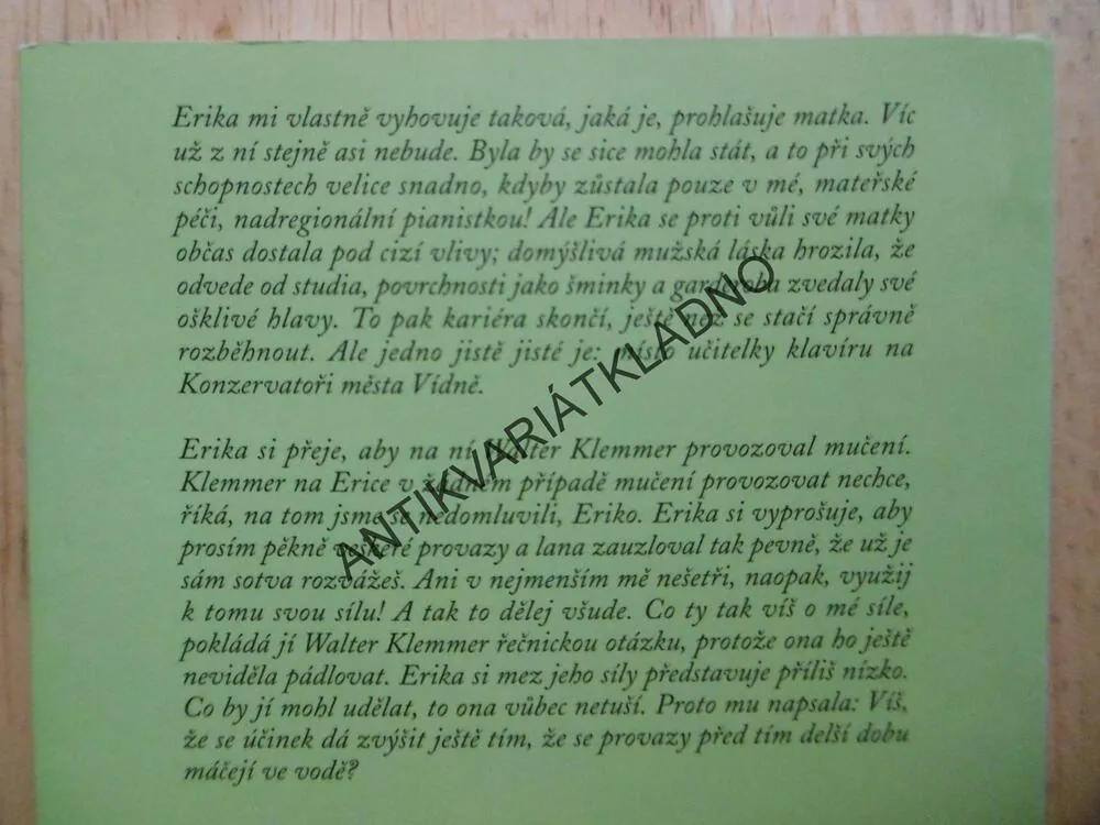 PIANISTKA, E.JELINEKOVÁ, **an