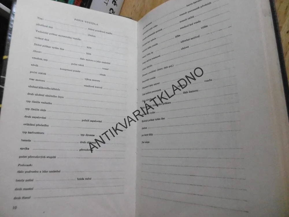 ZÁPISNÍK MOTORISTY, VČETNĚ MAPY,**an