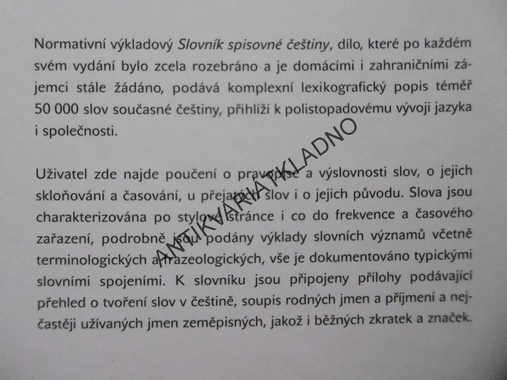SLOVNÍK SPISOVNÉ ČEŠTINY PRO ŠKOLU A VEŘEJNOST, 2016, **an