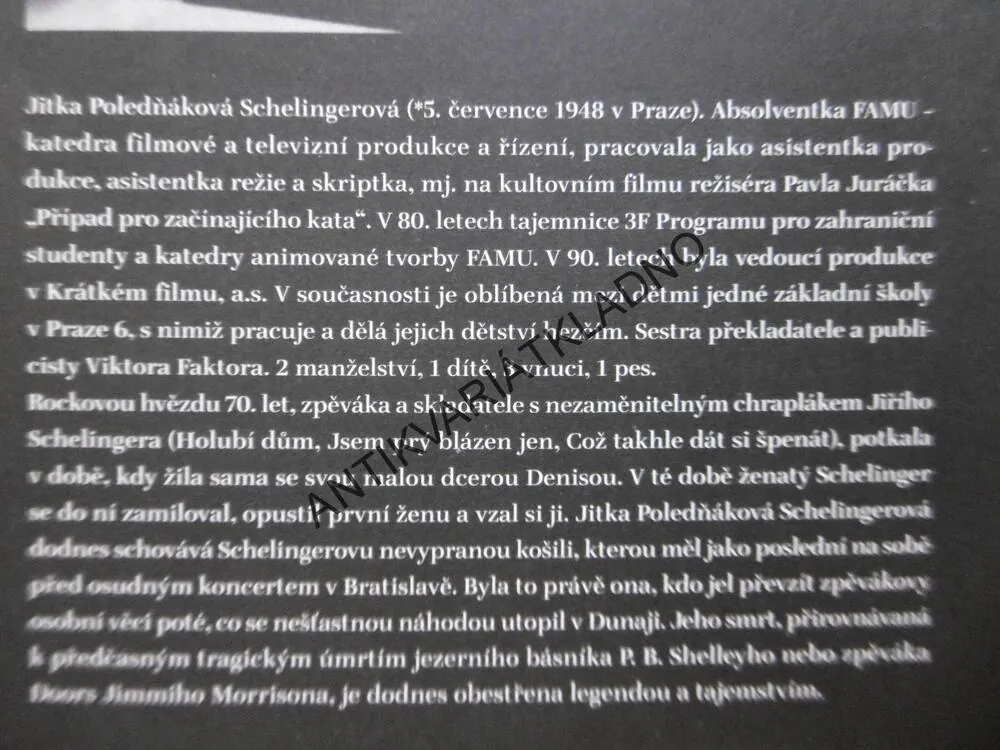JIŘÍ SCHELINGER, JITKA POLEDŇÁKOVÁ, **an