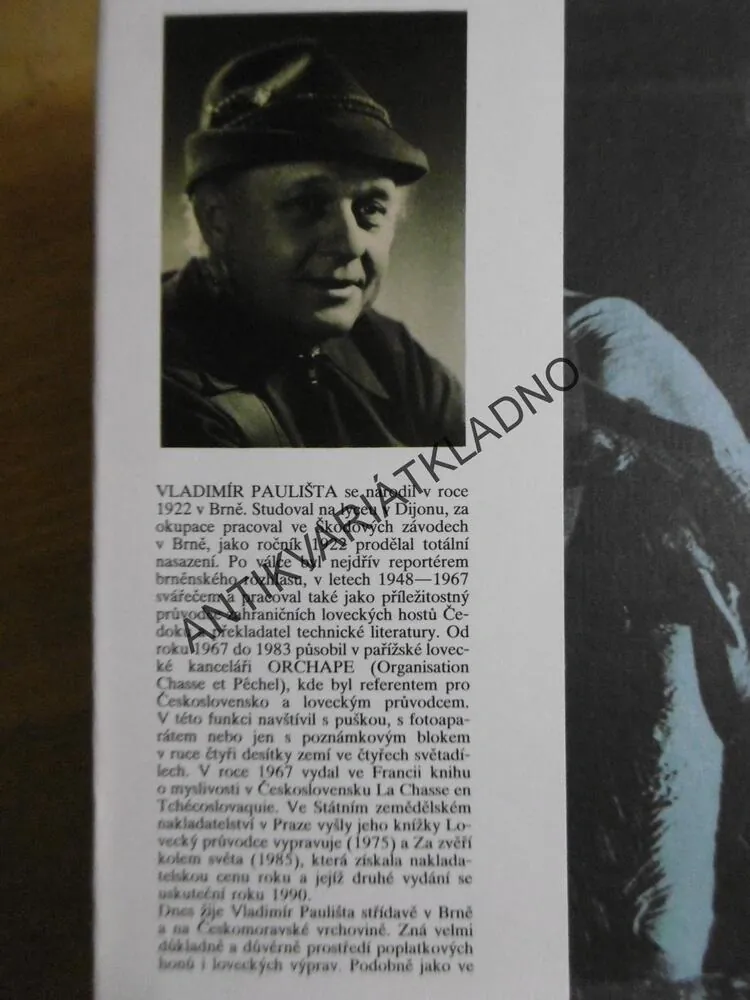 LOVY, LOVCI, ZVÍŘATA, VLADIMÍR PAULIŠTA, **an