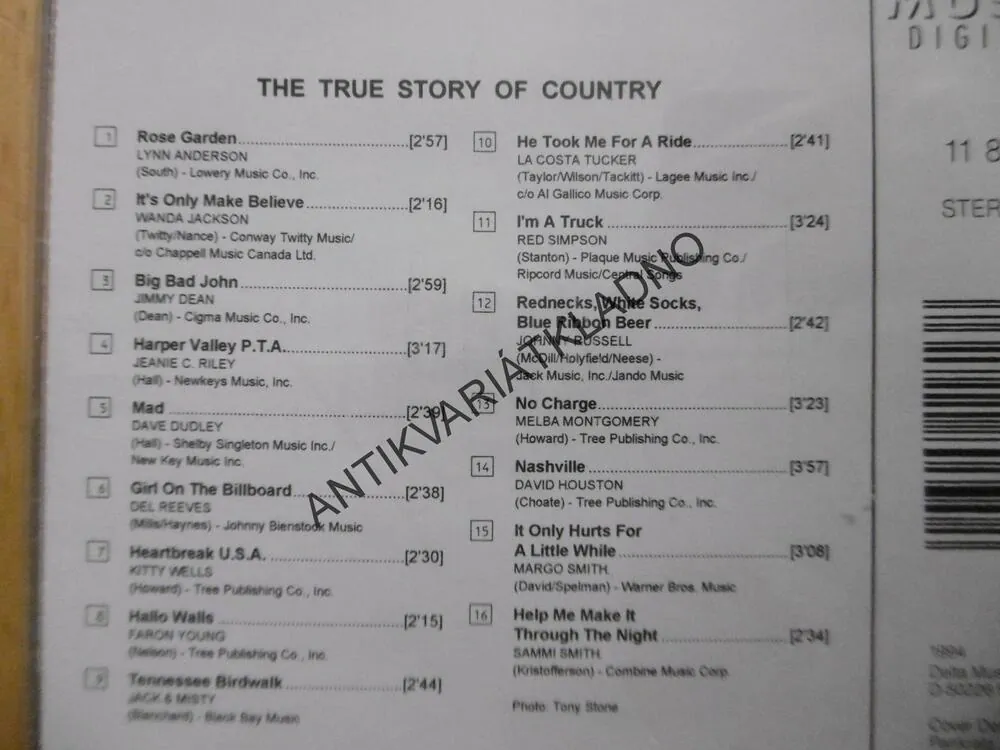 THE TRUE STORY OF COUNTRY, VÝBĚR PÍSNÍ, 3 CD, CD HUDBA
