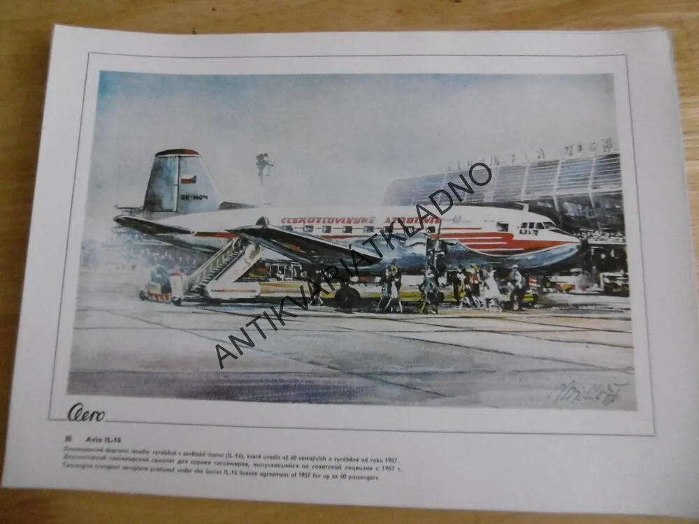 AERO 1918-1988 SOUBOR ILUSTROVANÝCH KARET- LETADLA, LETECTVÍ, BIDLO