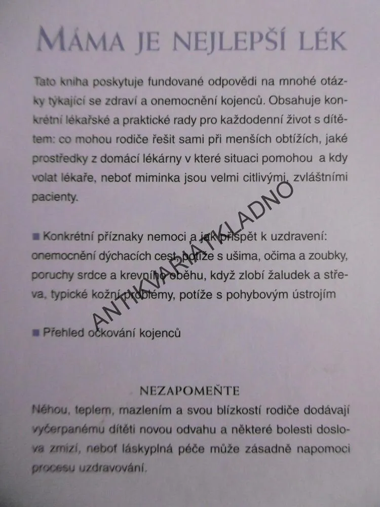 MÁMA JE NEJLEPŠÍ LÉK, CORNELIA NITSCHOVÁ, **an