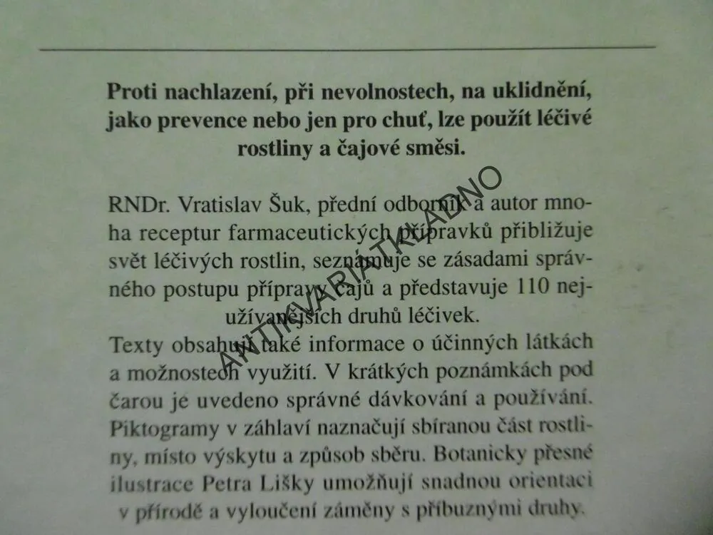 LÉČIVÉ ROSTLINY A ČAJOVÉ SMĚSI, VRATISLAV ŠUK, **an