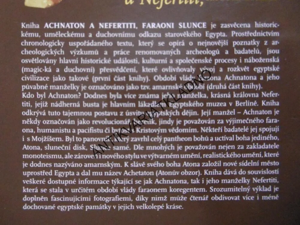 ACHNATON A NEFERTITI, FARAONI SLUNCE, MILOŠ MATULA, **an
