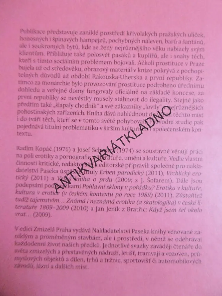 NEVĚSTINCE A NEVĚSTKY, OBRÁZKY Z EROTICKÉHO ŽIVOTA PRAŽANŮ, RADIM KOPÁČ, **an