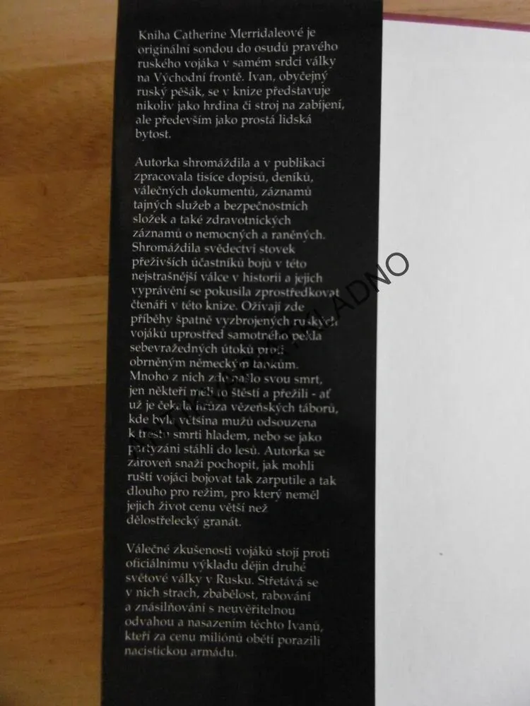 IVANOVA VÁLKA, RUDÁ ARMÁDA, 1939-45, CATHERINE MERRIDALEOVÁ, **an