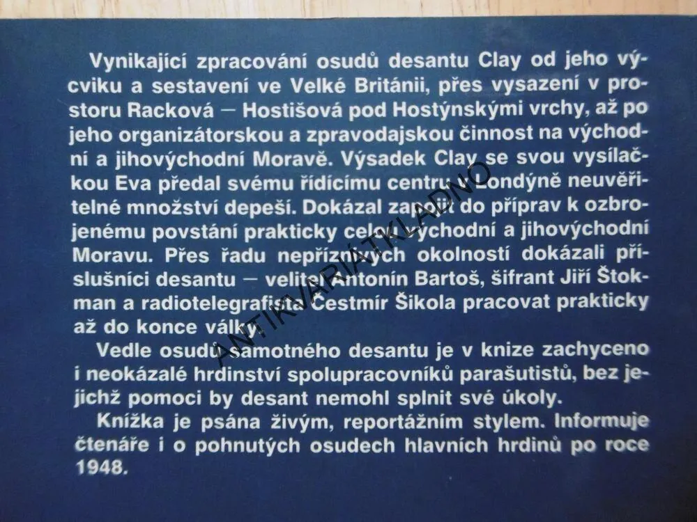 CLAY-EVA VOLÁ LONDÝN..., ANTONÍN BARTOŠ - ZAPSAL RADIMÍR KUNC, **an