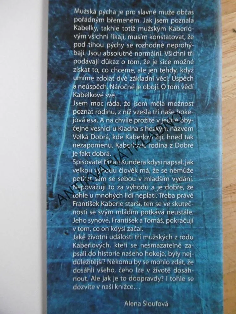 JÁ A MOJI SYNOVÉ, FRANTIŠEK KABERLE, ALENA ŠLOUFOVÁ, **an