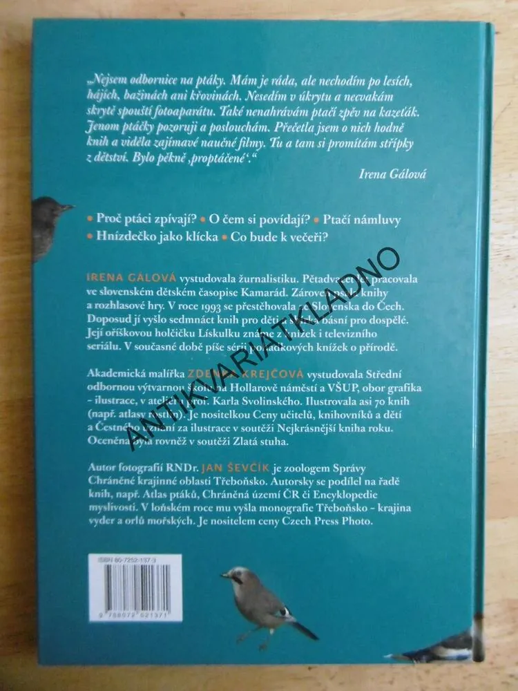 ŽIVOT NENÍ PEŘÍČKO, IRENA GÁLOVÁ, POVÍDÁNÍ O PTÁCÍCH, **an