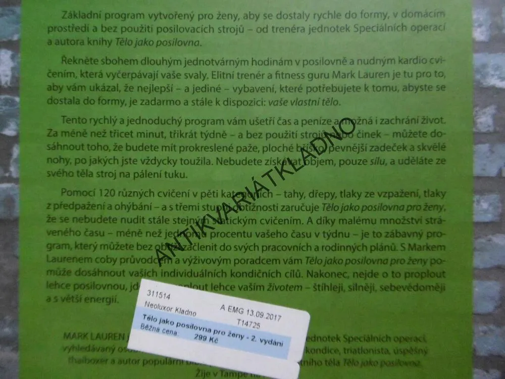TĚLO JAKO POSILOVNA PRO ŽENY, CVIČENÍ VAHOU VLASTNÍHO TĚLA, MARK LAUREN, **an