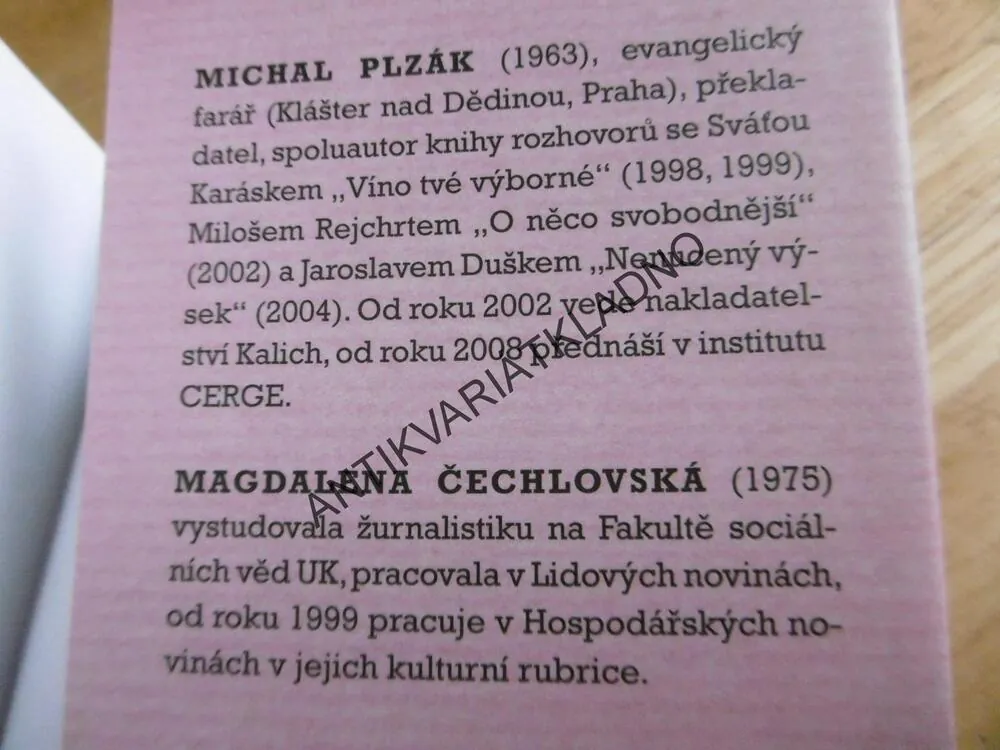 JIŘINA ŠIKLOVÁ BEZ OHLÁVKY, MICHAL PLZÁK, MAGDALENA ČECHLOVSKÁ, **an