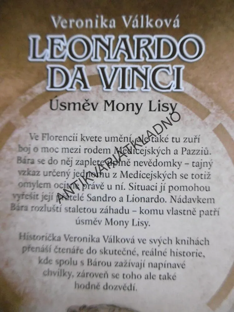LEONARDO DA VINCI, ÚSMĚV MONY LISY, VERONIKA VÁLKOVÁ, **an