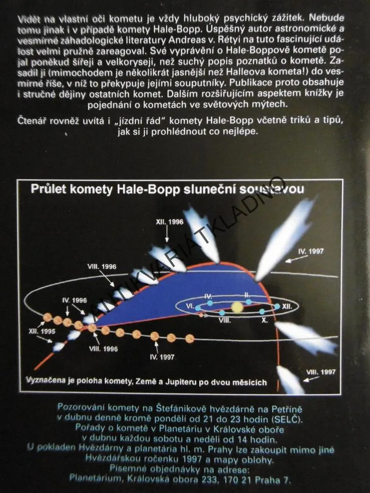 KOMETA STOLETÍ, HALE BOPP, ANDREAS VON RÉTYI, **an