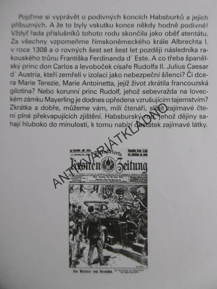 PODIVNÉ KONCE HABSBURKŮ A JEJICH PŘÍBUZNÝCH, JAN BAUER, AUTOGRAM, **an