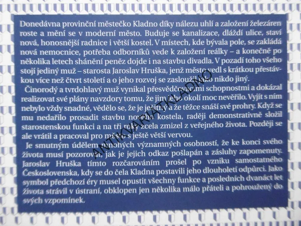 KLADENSKÝ STAROSTA JAROSLAV HRUŠKA A JEHO KONFLIKT S DOBOU, JAROSLAV VYKOUK, **an