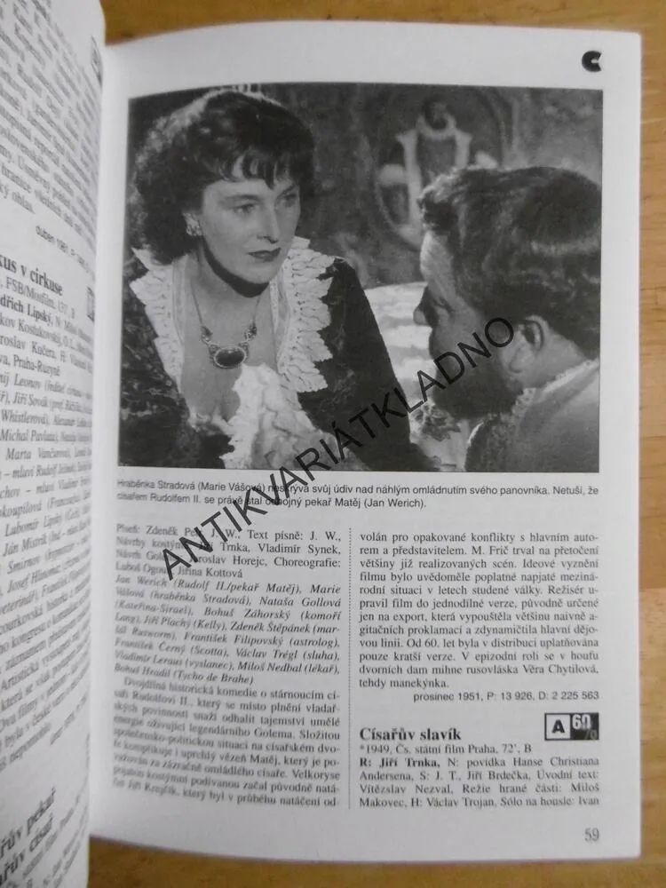 LEXIKON ČESKÉHO FILMU, 2000 FILMŮ, 1930 - 1997, VÁCLAV BŘEZINA, **an