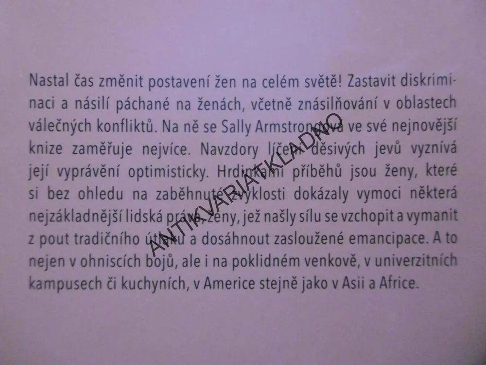 VZPOURA: ÚSVIT NOVÉHO VĚKU PRO VŠECHNY EVINY DCERY, SALLY ARMSTRONGOVÁ, **an