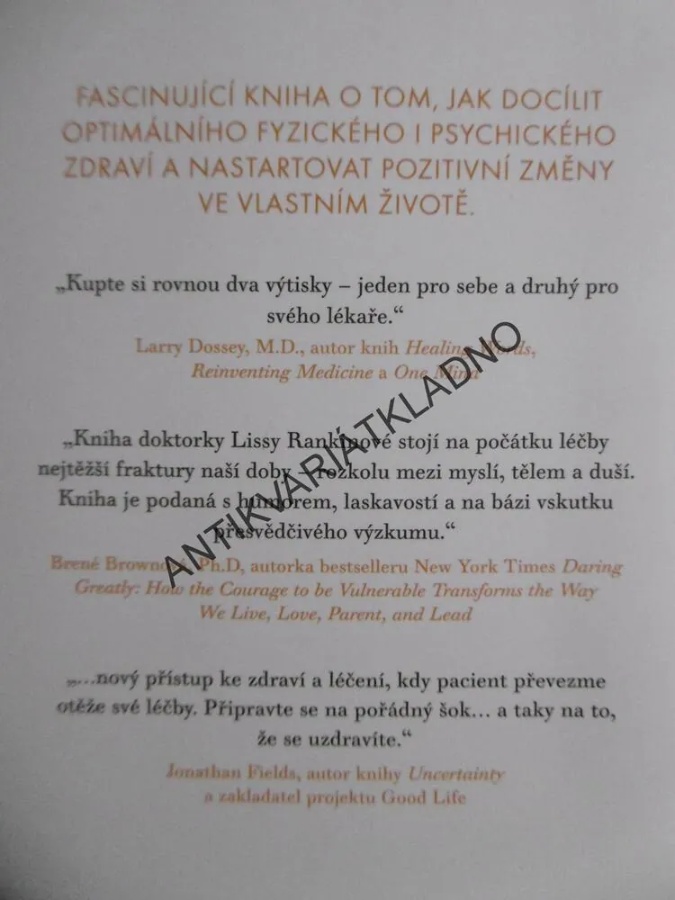 MYSL JE MOCNÝ LÉKAŘ, LISSA RANKINOVÁ, **an