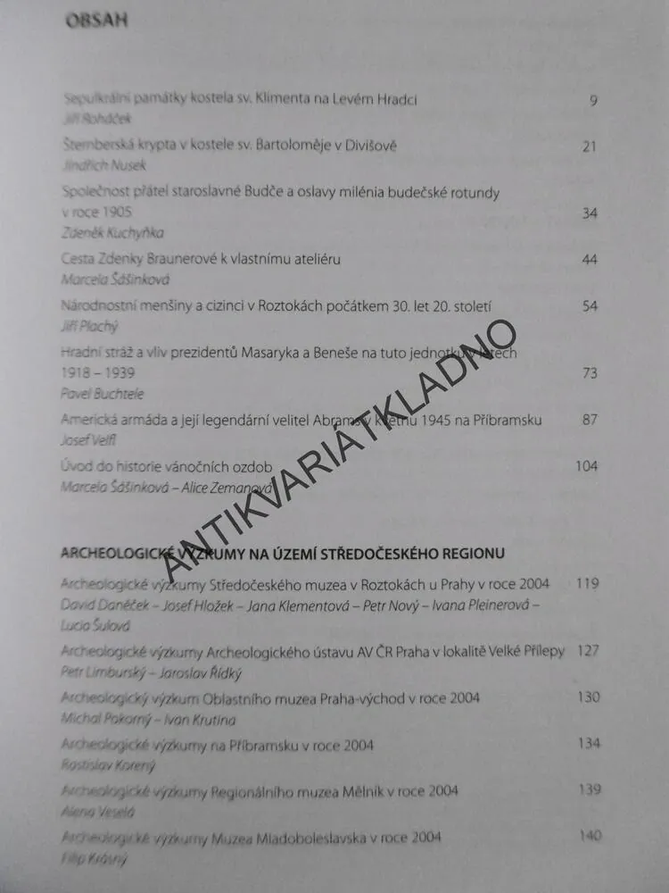 STŘEDOČESKÝ VLASTIVĚDNÝ SBORNÍK 23, **an