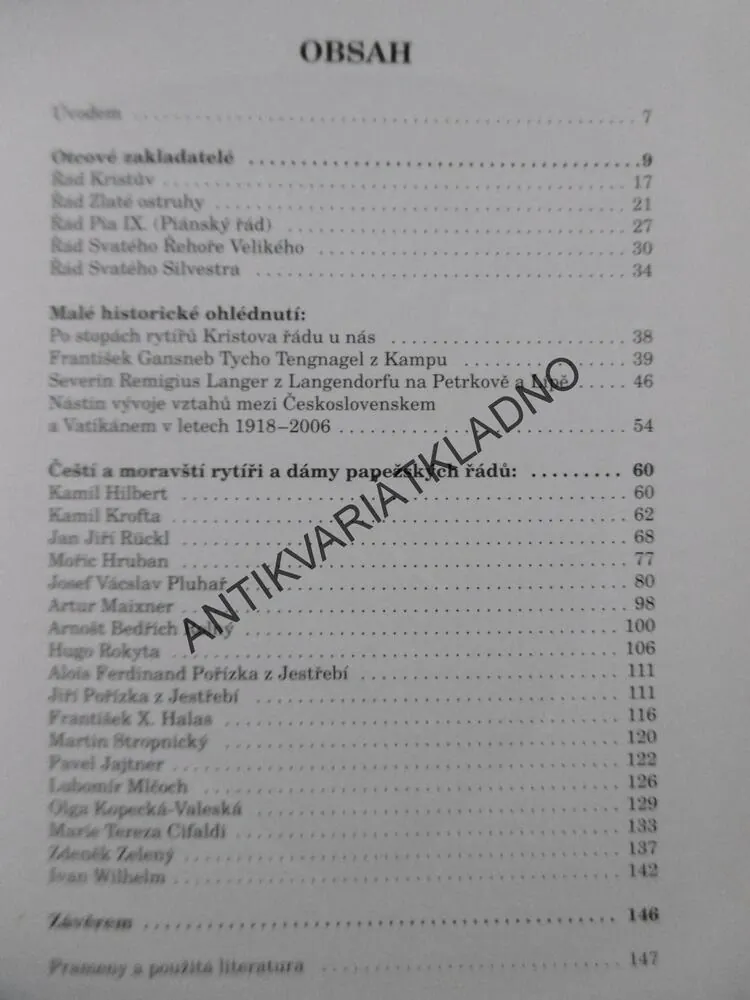 RYTÍŘI A DÁMY PAPEŽSKÝCH ŘÁDŮ, JOSEF DOLEJŠÍ, **an