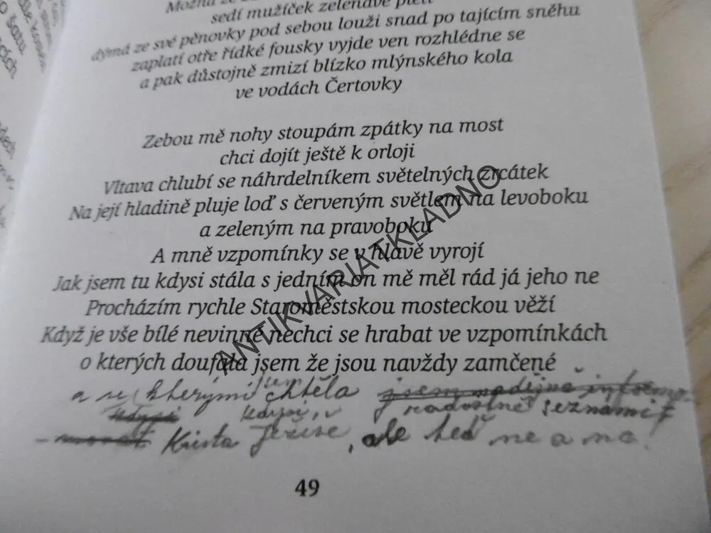 HLEDÁNÍ TVÁŘE, KVĚTOSLAVA SALMONOVÁ - AUTOGRAM, **an