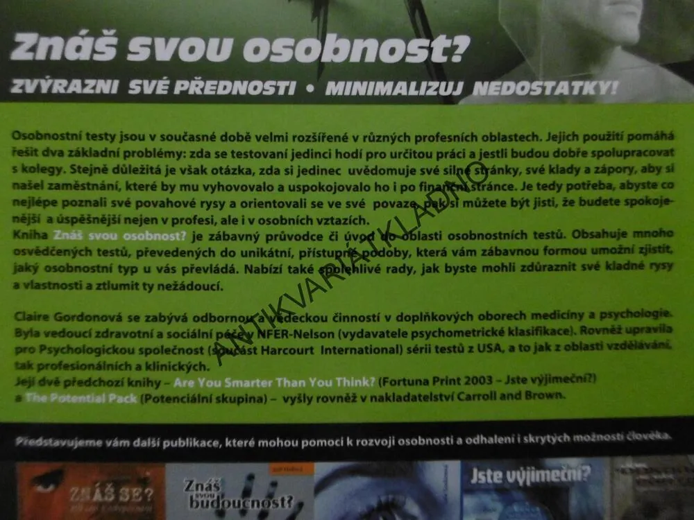 ZNÁŠ SVOU OSOBNOST, OSVĚDČENÉ ZPŮSOBY, CLAIRE GORDONOVÁ,