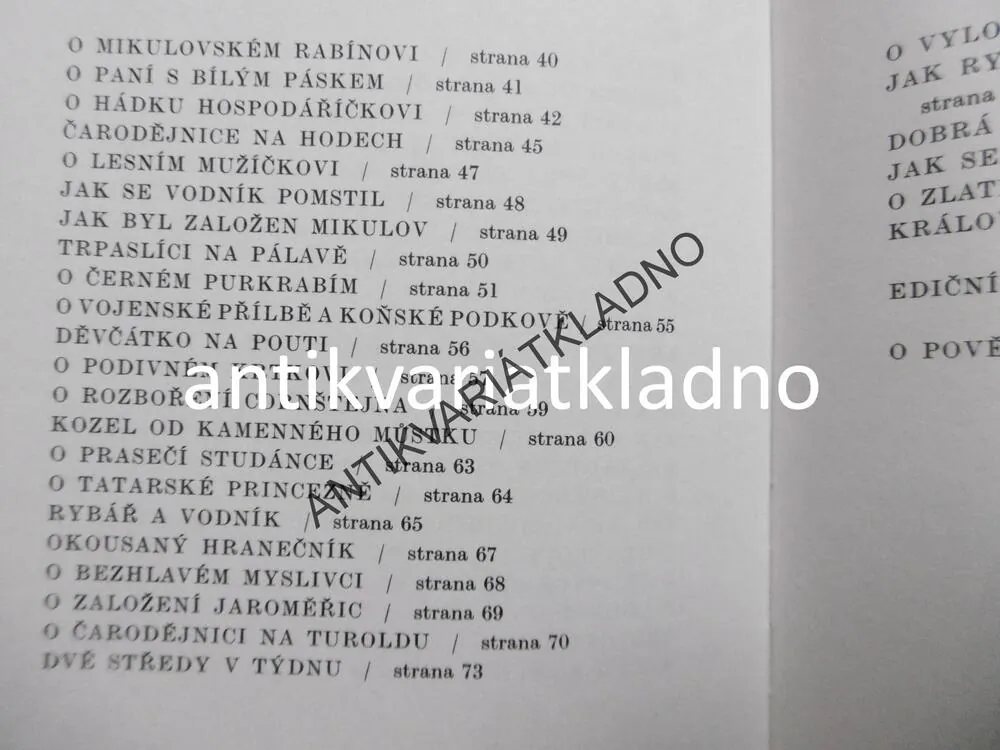 O STŘÍBRNÉ PODKOVĚ, POVĚSTI Z JIŽNÍ A JIHOZÁPADNÍ MORAVY