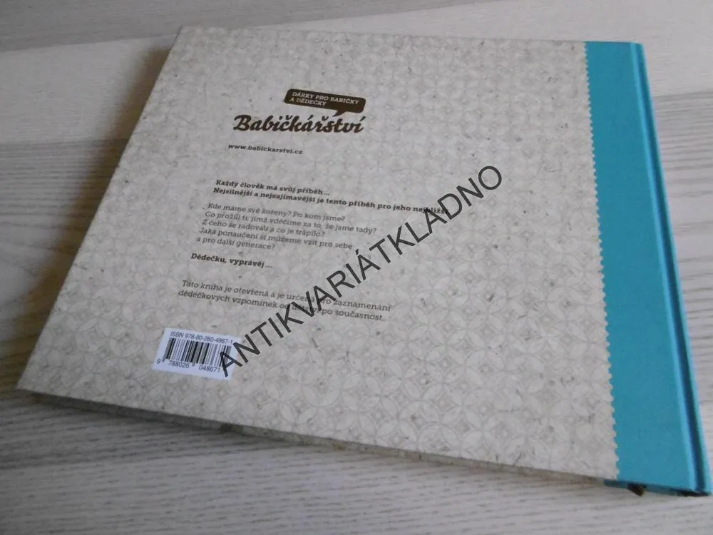 DĚDEČKU, VYPRÁVĚJ, KNIHA PRO UCHOVÁNÍ VZPOMÍNEK, ALBUM, **an