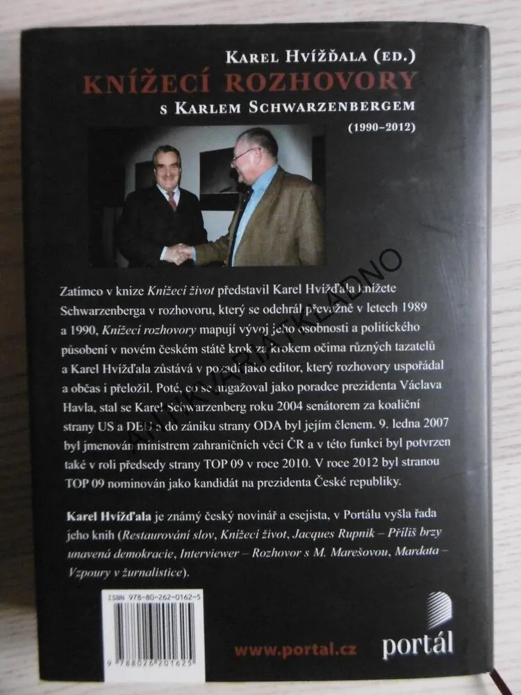 KNÍŽECÍ ROZHOVORY S KARLEM SCHWARZENBERGEM, KAREL HVÍŽĎALA, , **an