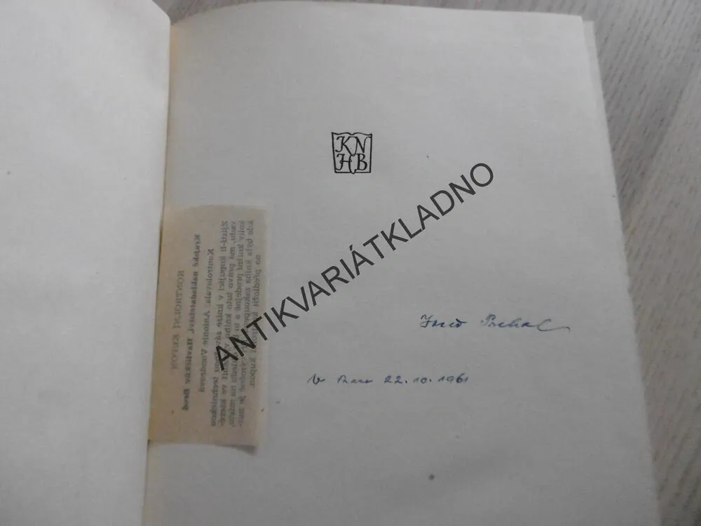 POD ŽELEZNÝMI HORAMI, JOSEF A EVA PRCHALOVI, AUTOGRAM PRCHAL **an