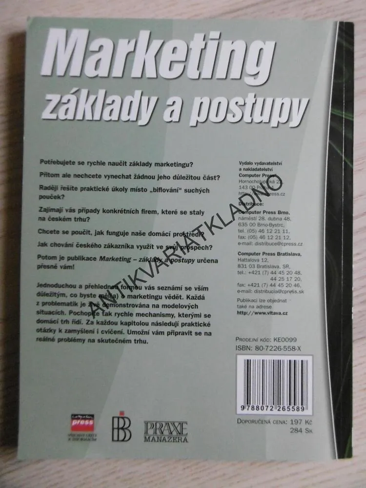 MARKETING ZÁKLADY A POSTUPY, MIROSLAV FORET, **an