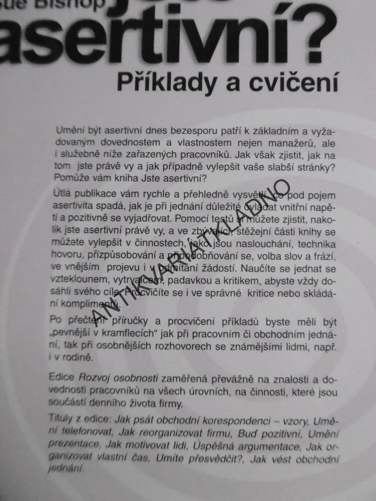JSTE ASERTIVNÍ? SUE BISHOP, **an